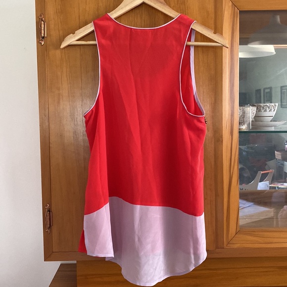 - Silk! Maeve Anthropologie size 4 color block silk shirt - Picture 4 of 6